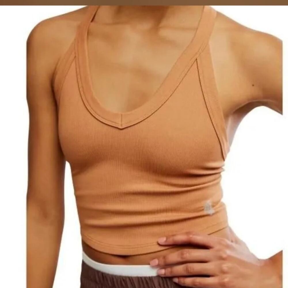 Free people movement all clear V-neck Cami twig light brown XL - Picture 4 of 6